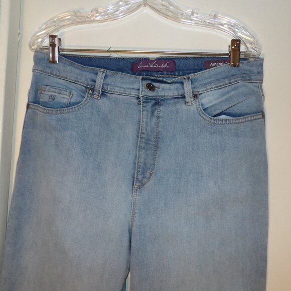 Gloria Vanderbilt Amanda Light Wash Straight Mom Jeans Sz 12 - Picture 2 of 6